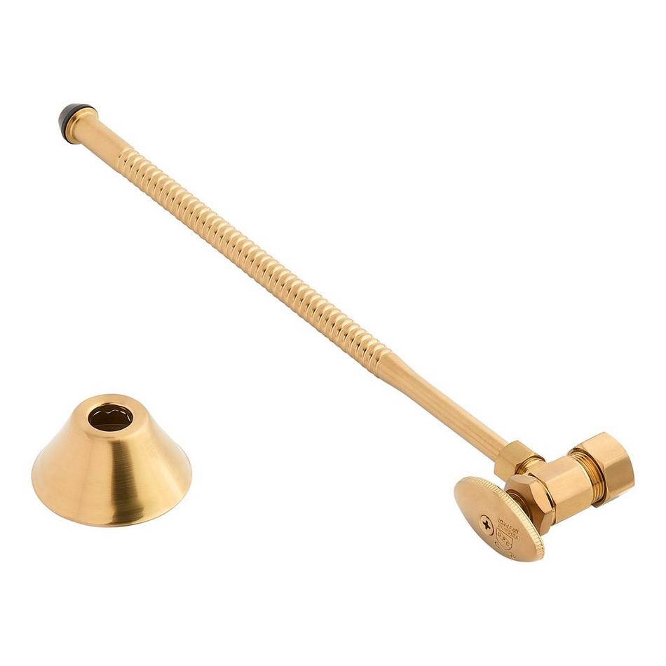 Corrugated Toilet Supply Kit with 5/8" OD X 3/8" OD Angle Stop, , large image number 3