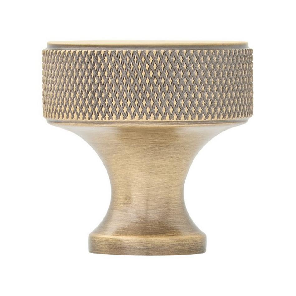 Arles Knurled Brass Cabinet Knob - Antique Brass, , large image number 2