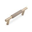 3-3/4" Arles Knurled Brass Cabinet Pull - Antique Brass, , large image number 0