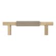 3-3/4" Arles Knurled Brass Cabinet Pull - Antique Brass, , large image number 2