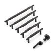 3-3/4" Arles Knurled Brass Cabinet Pull - Matte Black, , large image number 1