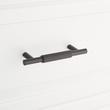 3-3/4" Arles Knurled Brass Cabinet Pull - Matte Black, , large image number 3