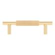 3-3/4" Arles Knurled Brass Cabinet Pulll - Polished Brass, , large image number 2