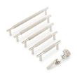 3-3/4"Arles Knurled Brass Cabinet Pull - Polished Nickel, , large image number 1