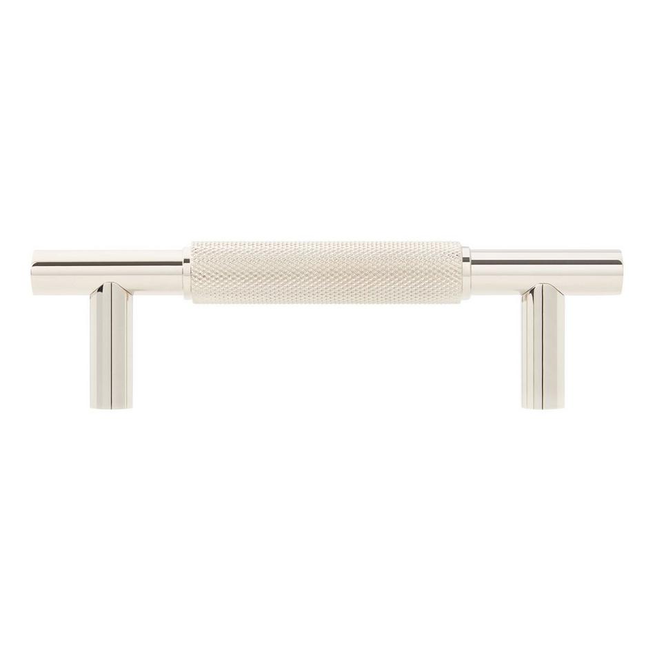 3-3/4"Arles Knurled Brass Cabinet Pull - Polished Nickel, , large image number 2