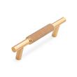 3-3/4" Arles Knurled Brass Cabinet Pull - Vintage Brass, , large image number 0