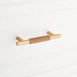 3-3/4" Arles Knurled Brass Cabinet Pull - Vintage Brass, , large image number 3