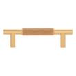 3-3/4" Arles Knurled Brass Cabinet Pull - Vintage Brass, , large image number 2
