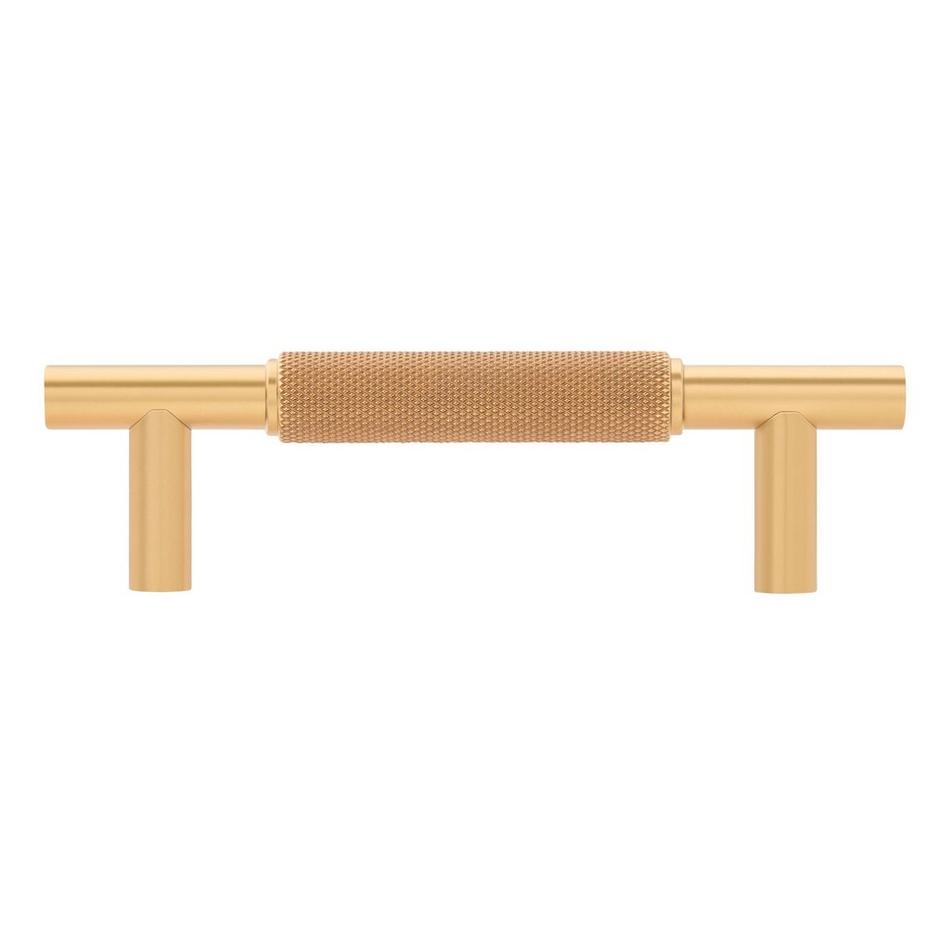 3-3/4" Arles Knurled Brass Cabinet Pull - Vintage Brass, , large image number 2