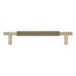 5-1/16" Arles Knurled Brass Cabinet Pull - Antique Brass, , large image number 2