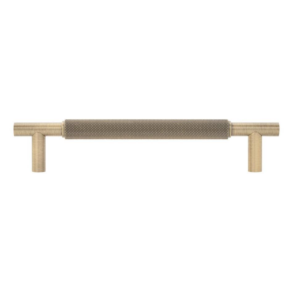 5-1/16" Arles Knurled Brass Cabinet Pull - Antique Brass, , large image number 2