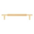5-1/16" Arles Knurled Brass Cabinet Pull - Polished Brass, , large image number 2