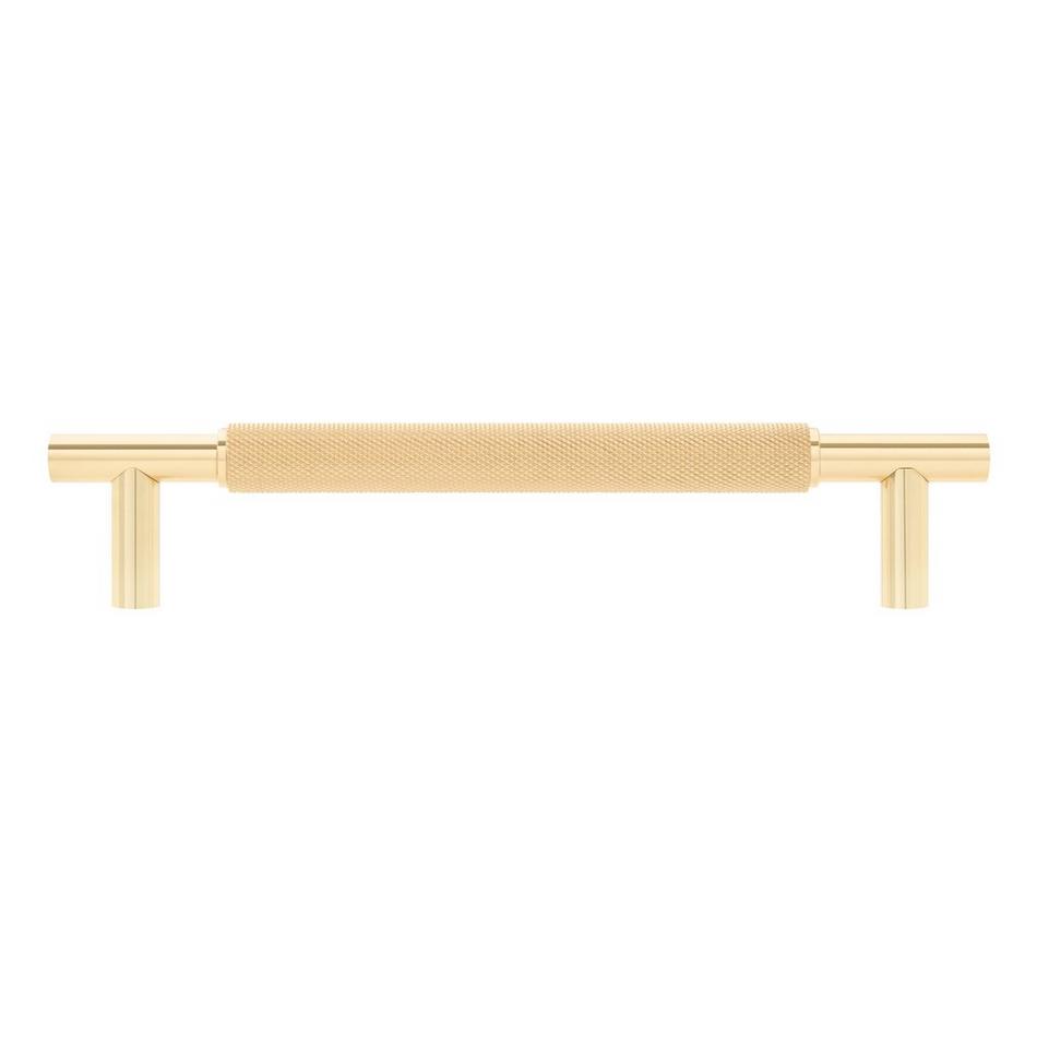 5-1/16" Arles Knurled Brass Cabinet Pull - Polished Brass, , large image number 2