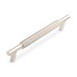 5-1/16" Arles Knurled Brass Cabinet Pull - Polished Nickel, , large image number 0