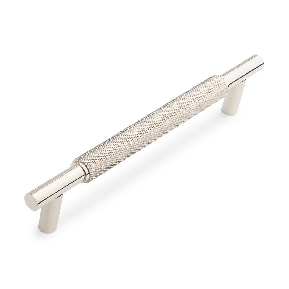 5-1/16" Arles Knurled Brass Cabinet Pull - Polished Nickel, , large image number 0