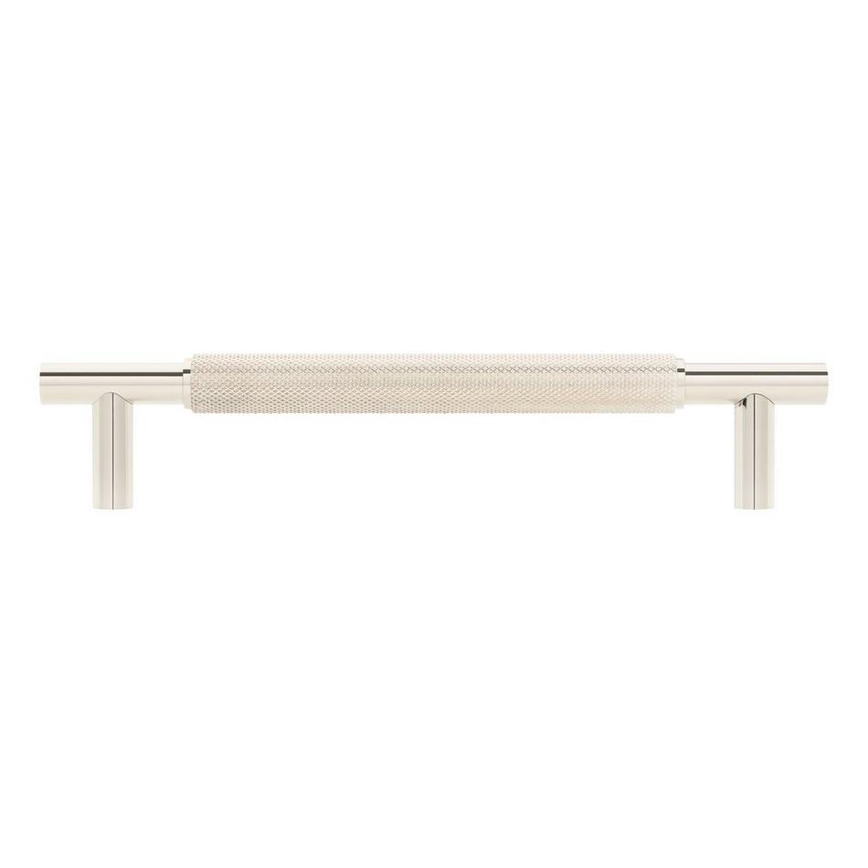 5-1/16" Arles Knurled Brass Cabinet Pull - Polished Nickel, , large image number 2