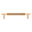 5-1/16" Arles Knurled Brass Cabinet Pull - Vintage Brass, , large image number 2