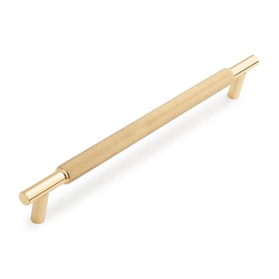 7-9/16" Arles Knurled Brass Cabinet Pull - Polished Brass, , large image number 0