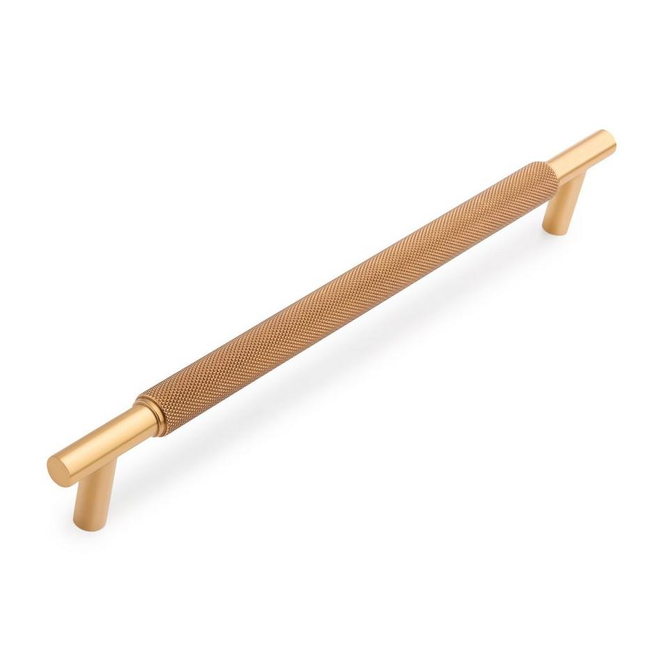 7-9/16" Arles Knurled Brass Cabinet Pull- Vintage Brass, , large image number 0