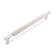 8-13/16" Arles Knurled Brass Cabinet Pull - Polished Nickel, , large image number 0