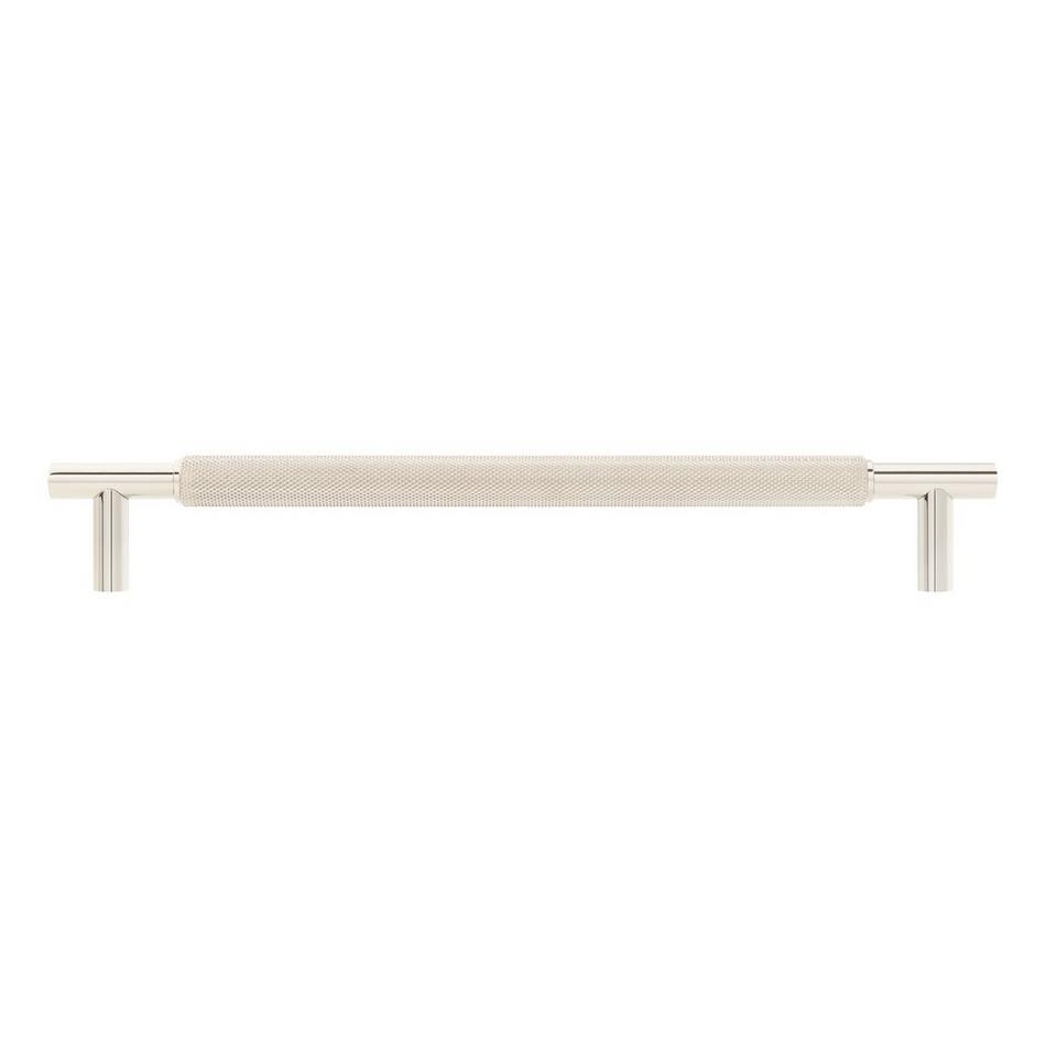8-13/16" Arles Knurled Brass Cabinet Pull - Polished Nickel, , large image number 2