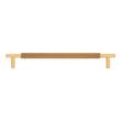8-13/16" Arles Knurled Brass Cabinet Pull - Vintage Brass, , large image number 2