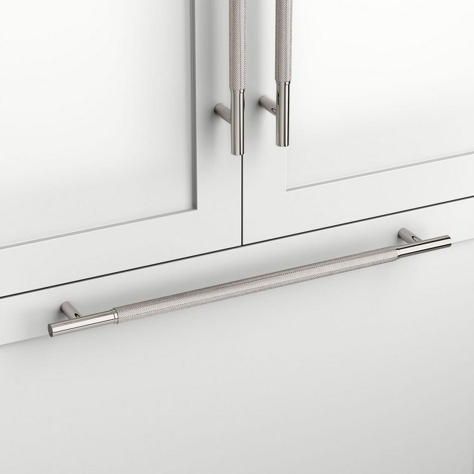 24" Arles Solid Brass Knurled Appliance Pull - Polished Nickel, , large image number 0
