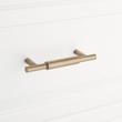 3" Colmar Solid Brass Cabinet Pull - Antique Brass, , large image number 3