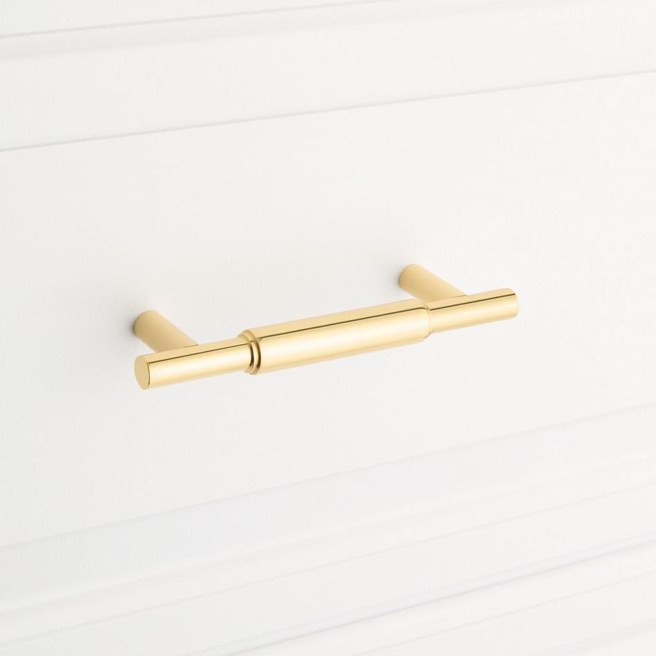 3" Colmar Solid Brass Cabinet Pull - Polished Brass, , large image number 3