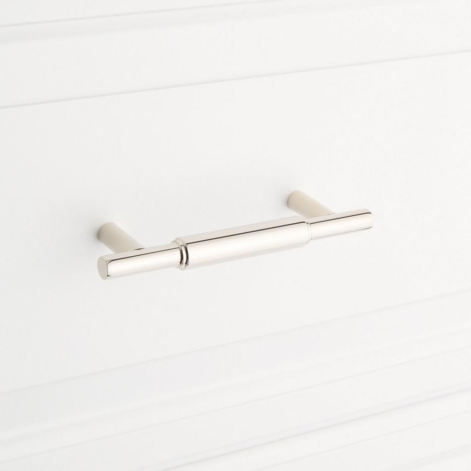 3" Colmar Solid Brass Cabinet Pull - Polished Nickel, , large image number 3