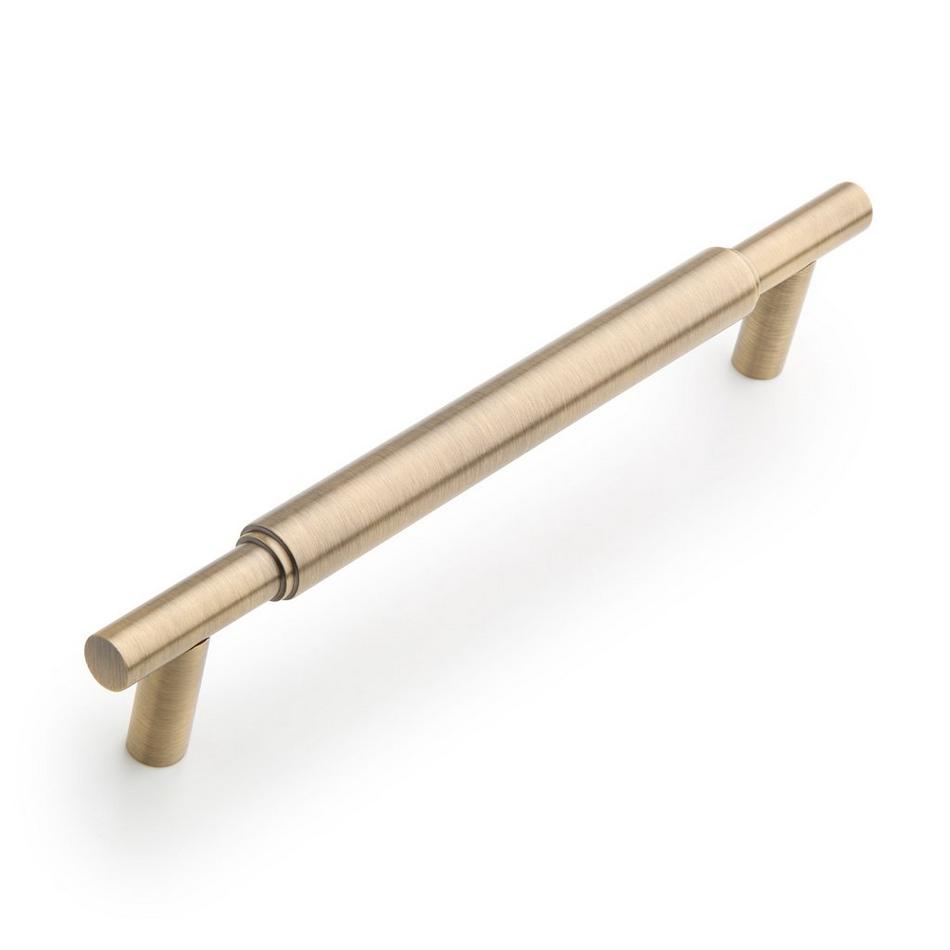 5-1/16" Colmar Solid Brass Cabinet Pull - Antique Brass, , large image number 0