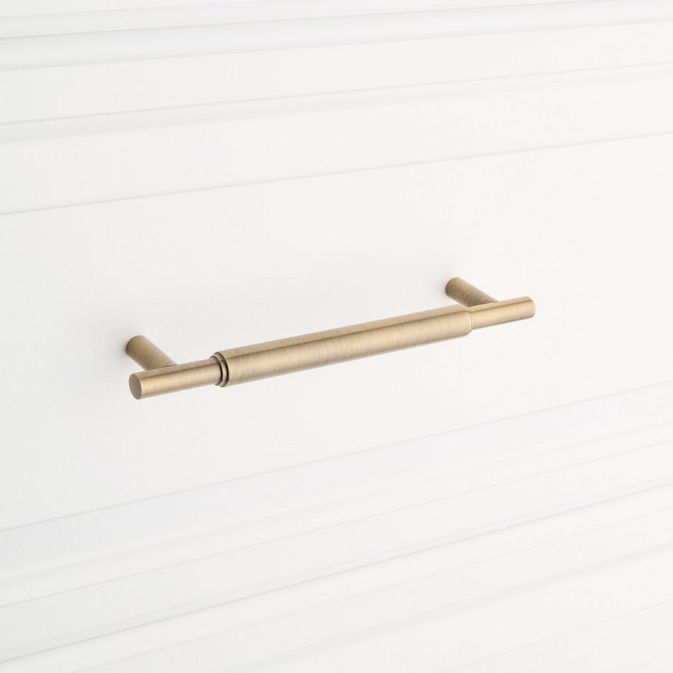 5-1/16" Colmar Solid Brass Cabinet Pull - Antique Brass, , large image number 3