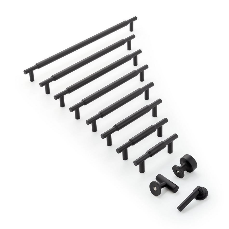 5-1/16" Colmar Solid Brass Cabinet Pull - Matte Black, , large image number 1