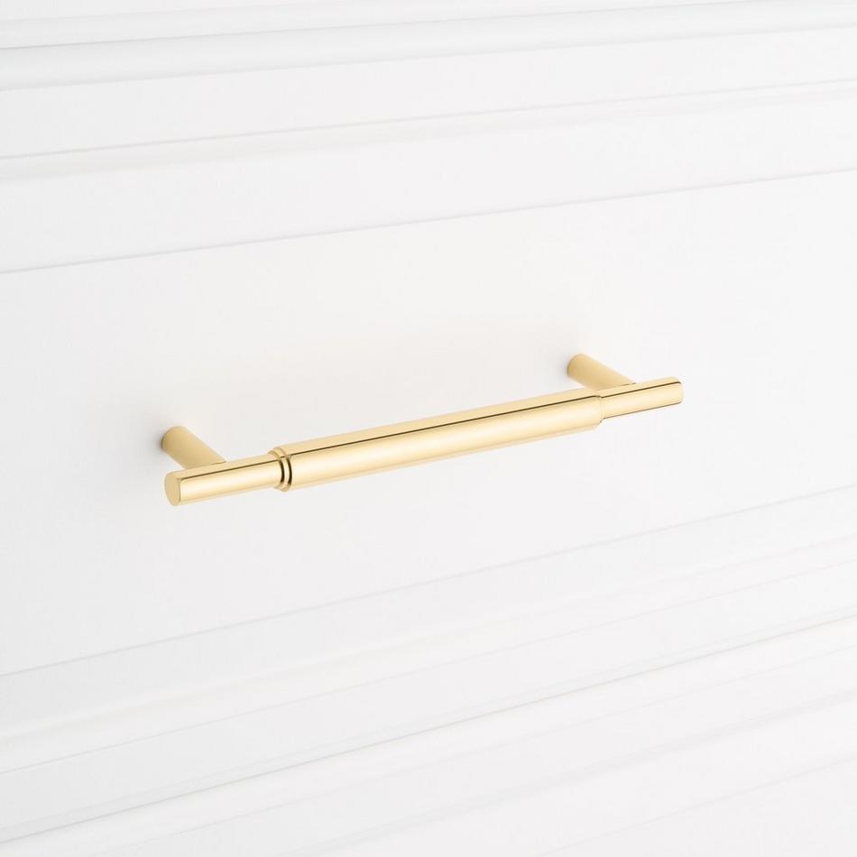5-1/16" Colmar Solid Brass Cabinet Pull - Polished Brass, , large image number 3