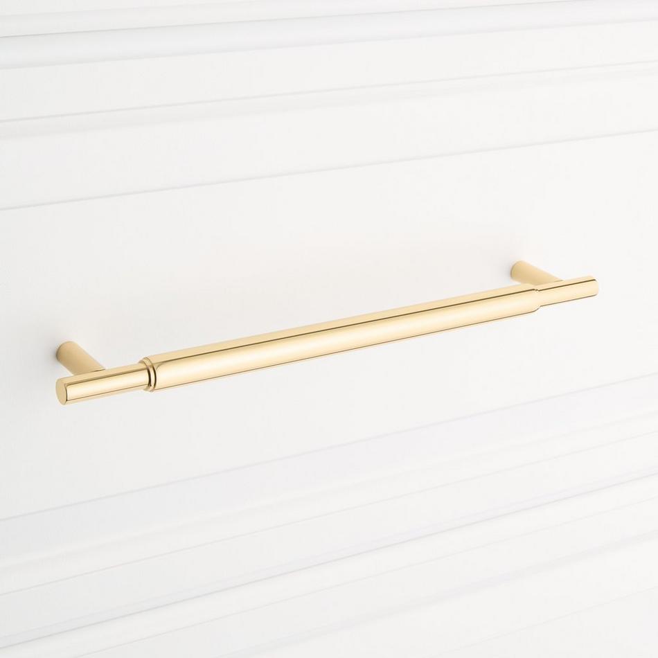 7-9/16" Colmar Solid Brass Cabinet Pull - Polished Brass, , large image number 3