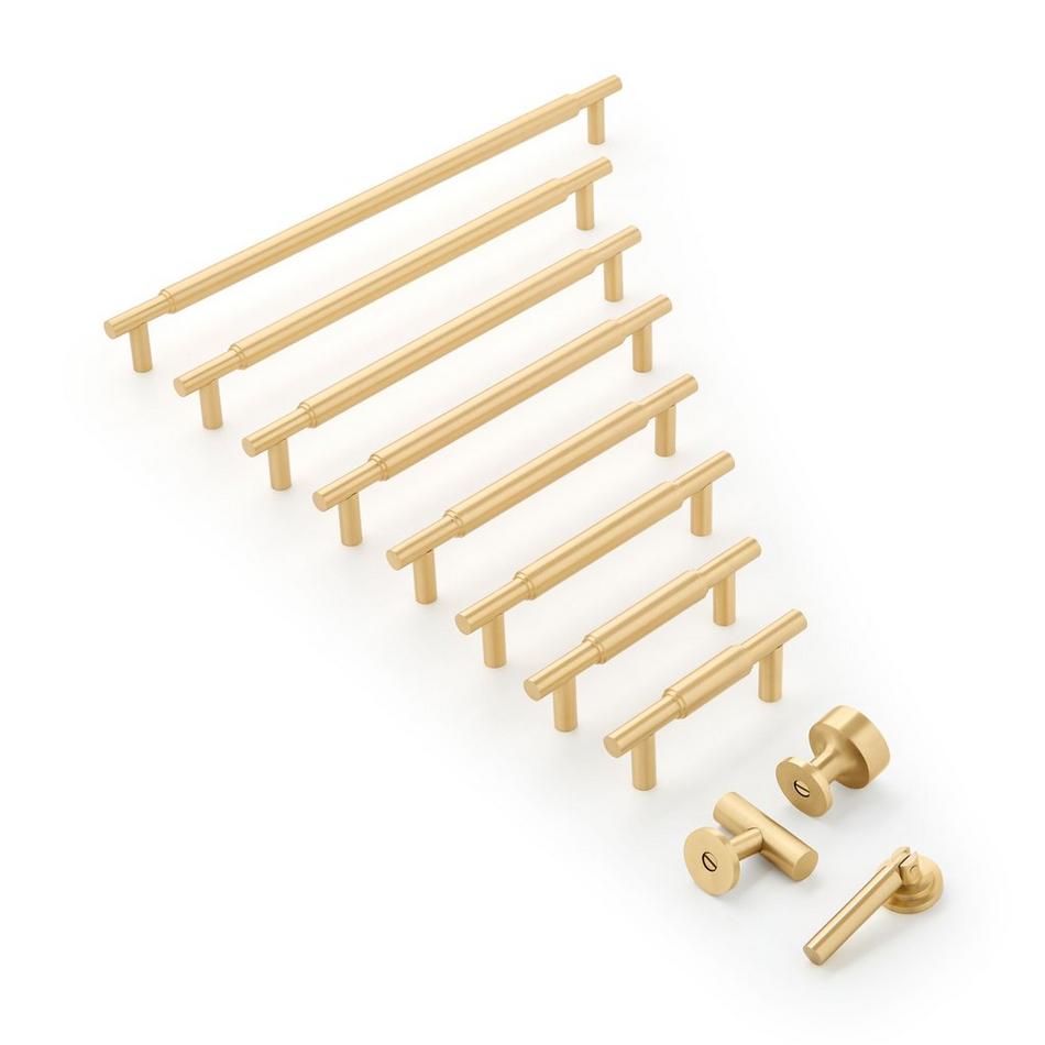 7-9/16" Colmar Solid Brass Cabinet Pull - Satin Brass, , large image number 1