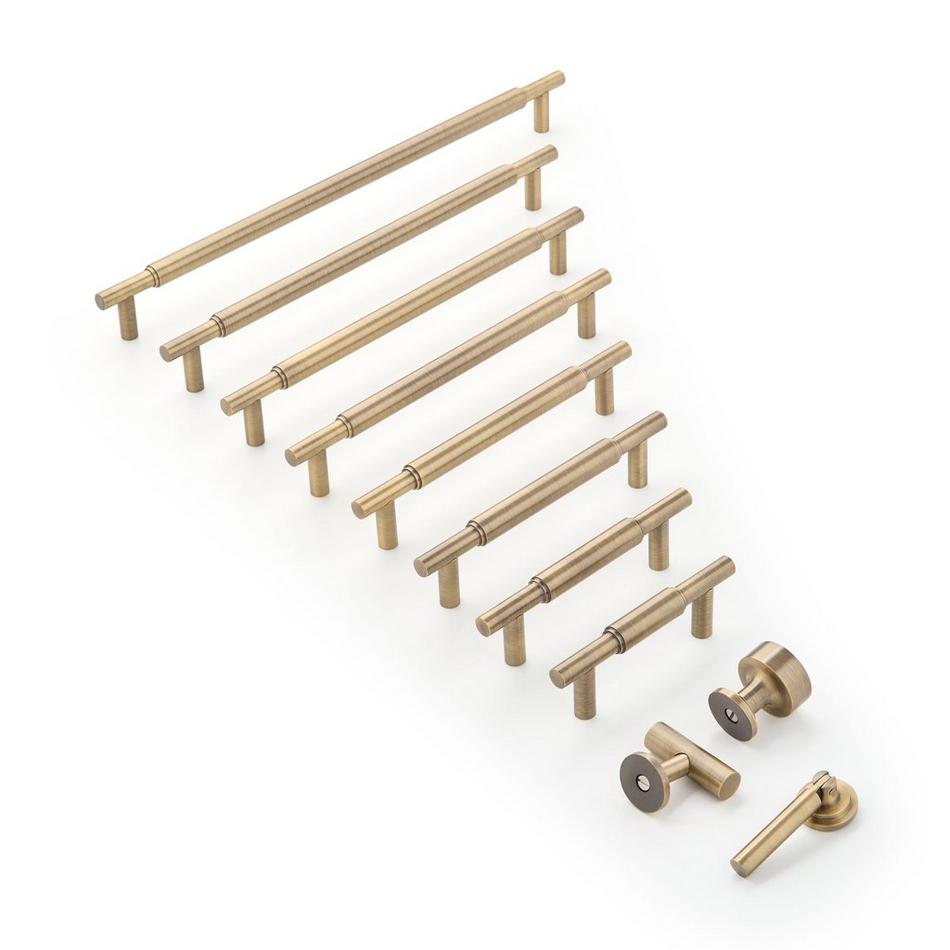 8-13/16" Colmar Solid Brass Cabinet Pull - Antique Brass, , large image number 1