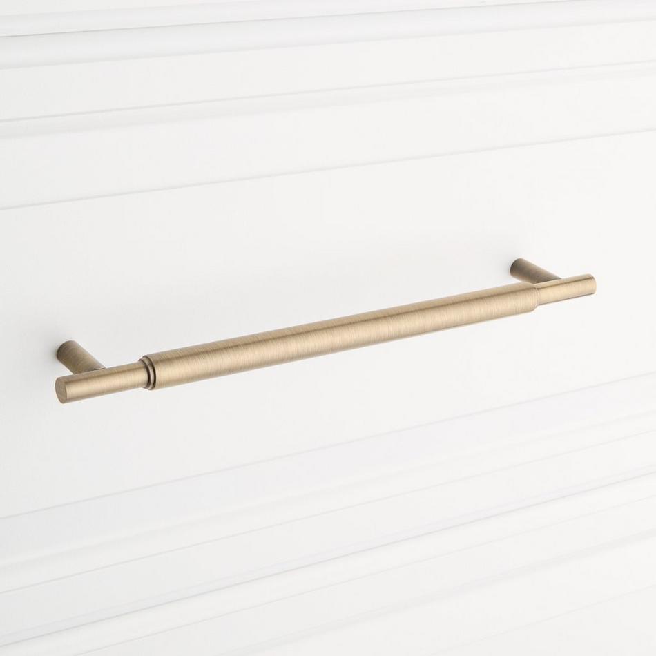 8-13/16" Colmar Solid Brass Cabinet Pull - Antique Brass, , large image number 3