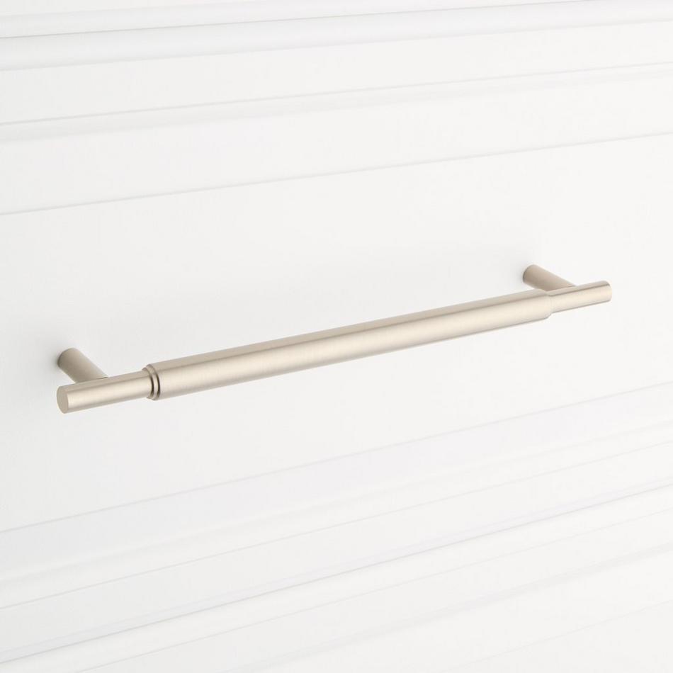 8-13/16" Colmar Solid Brass Cabinet Pull - Brushed Nickel, , large image number 3