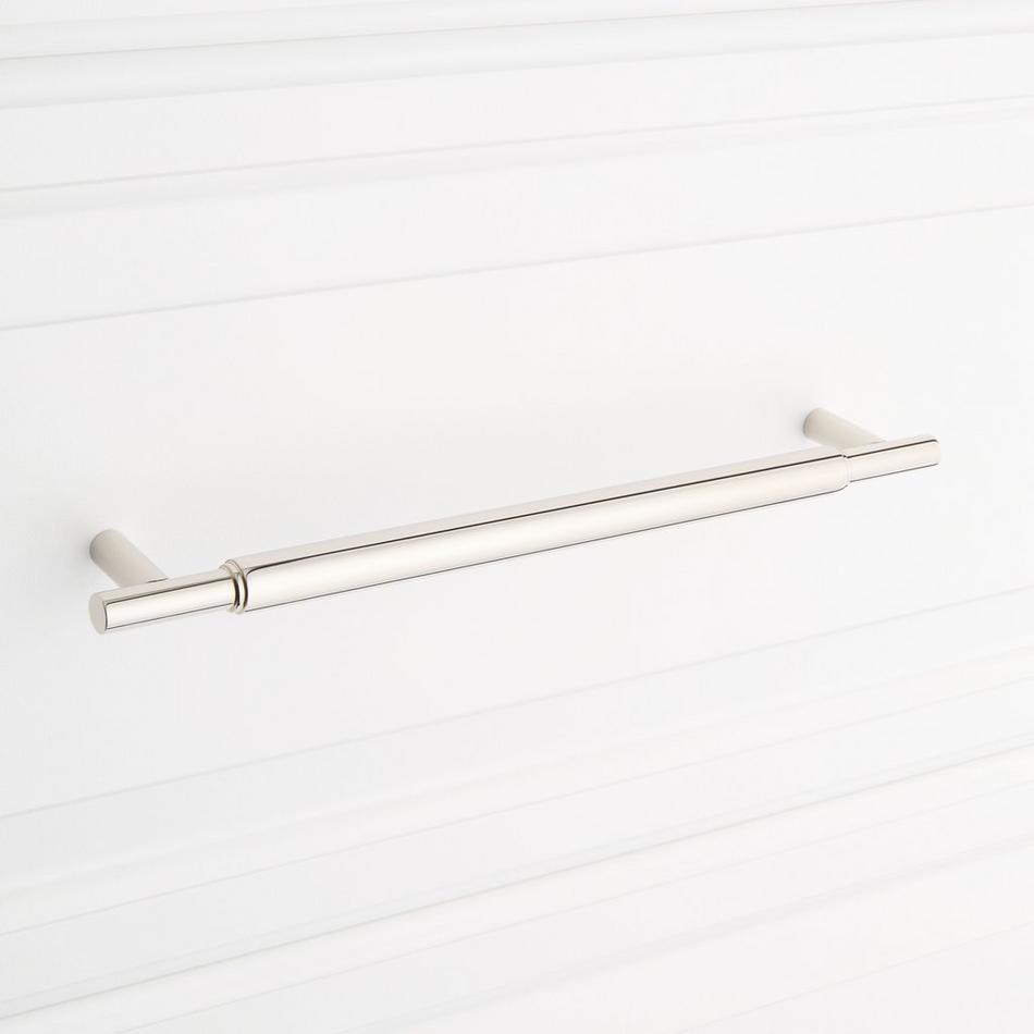 8-13/16" olmar Solid Brass Cabinet Pull - Polished Nickel, , large image number 3