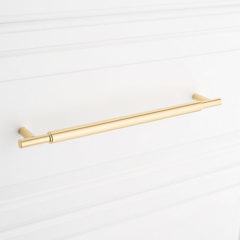 10-1/16" Colmar Solid Brass Cabinet Pull - Polished Brass, , large image number 3