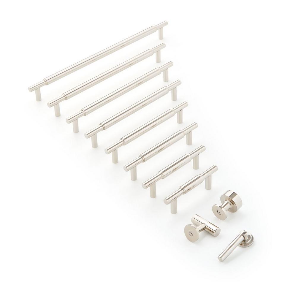 10-1/16" Colmar Solid Brass Cabinet Pull - Polished Nickel, , large image number 1
