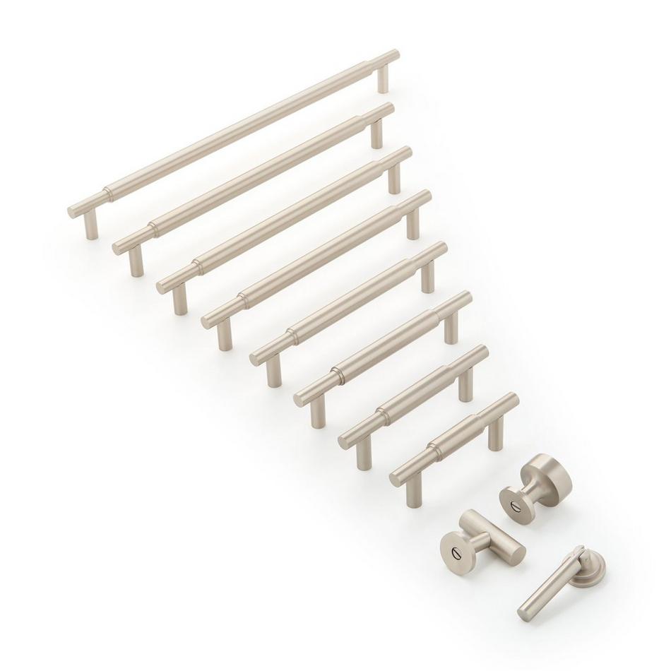12-5/8" Colmar Solid Brass Cabinet Pull - Brushed Nickel, , large image number 1