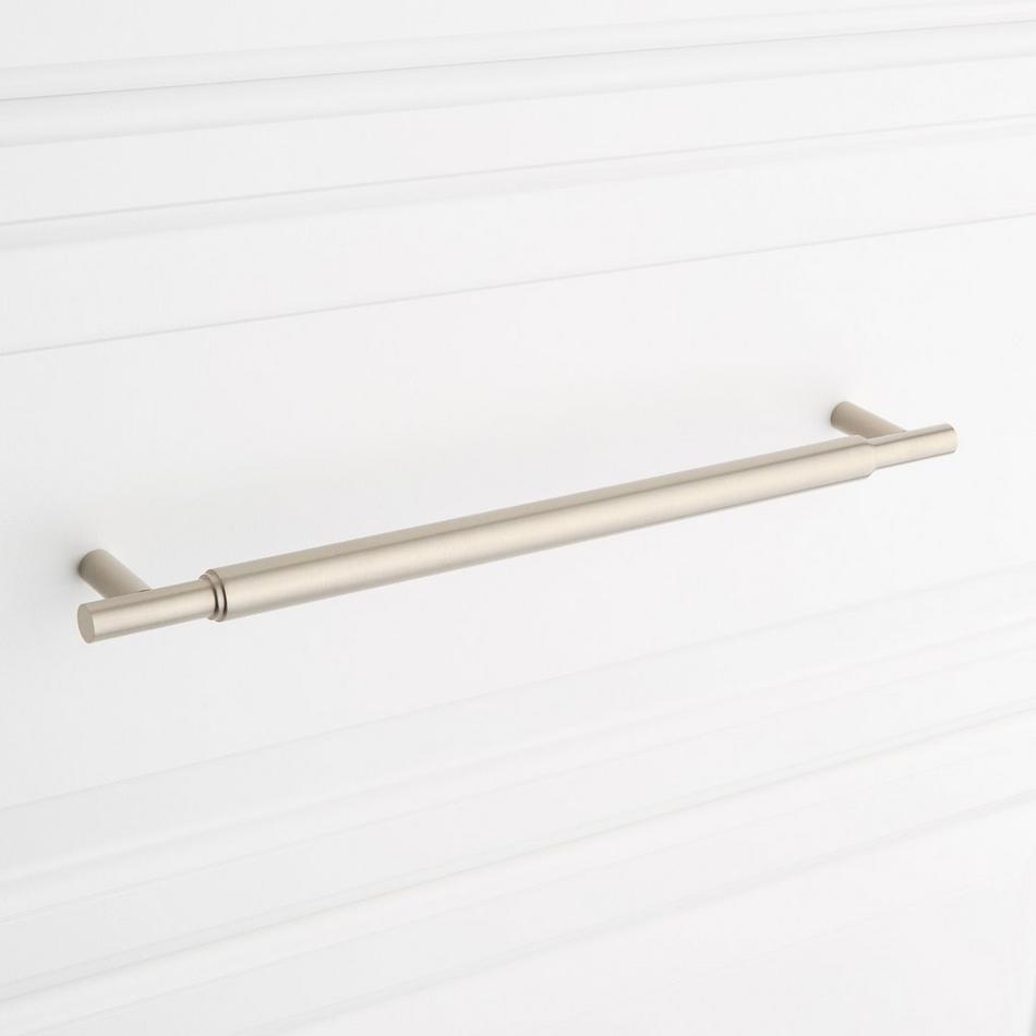 12-5/8" Colmar Solid Brass Cabinet Pull - Brushed Nickel, , large image number 3