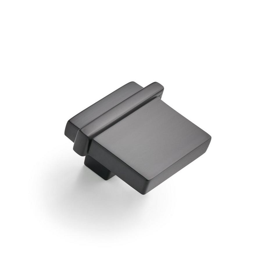 Marta Solid Brass Finger Pull - Matte Black, , large image number 0