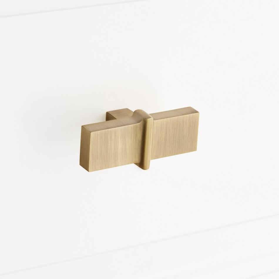 Marta Solid Brass T Knob - Antique Brass, , large image number 3
