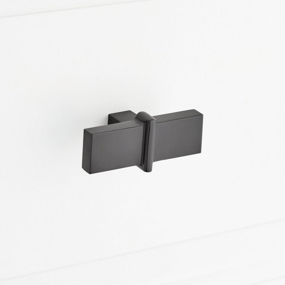 Marta Solid Brass T Knob - Matte Black, , large image number 3
