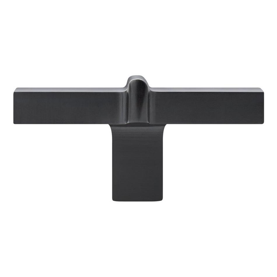 Marta Solid Brass T Knob - Matte Black, , large image number 2