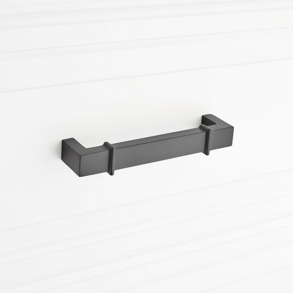 Marta Solid Brass Cabinet Pull - Matte Black - 5-1/16" Centers, , large image number 3
