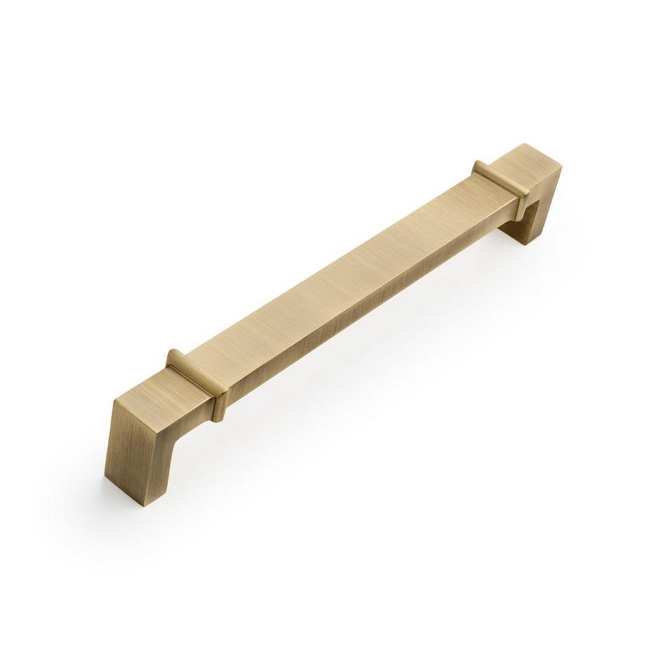 Marta Solid Brass Cabinet Pull - Antique Brass - 7-9/16" Centers, , large image number 0